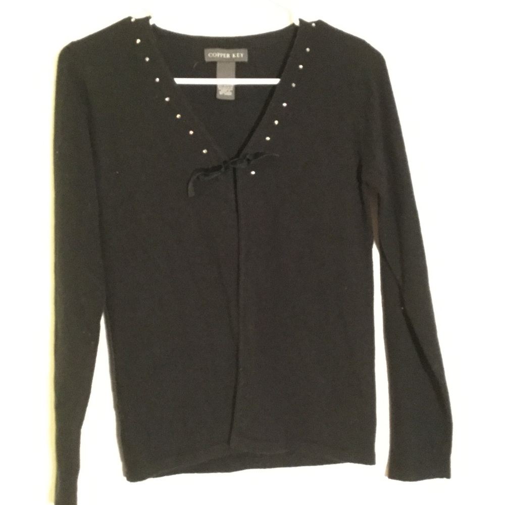 Copper Key black sweater cardigan